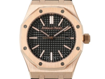 Audemars Piguet Royal Oak 15510OR Replica Leder Schwarz