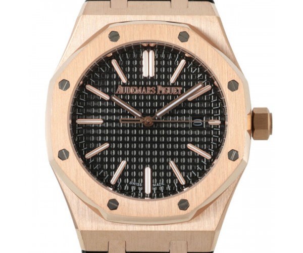 Audemars Piguet Royal Oak 15510OR Replica Leder Schwarz