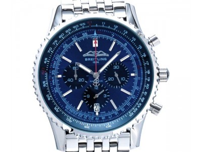 Replica Breitling Navitimer mit blauem Zifferblatt und Edelstahlarmband