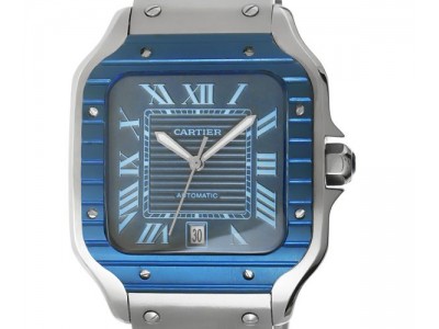 Entdecken Sie die Cartier Replica Uhr Santos 2023 in PVD-Blau