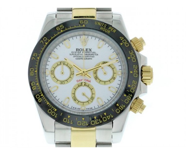 Rolex Replica Uhr Cosmograph Daytona Bicolor Weiss - Ein Meisterwerk der Präzision<