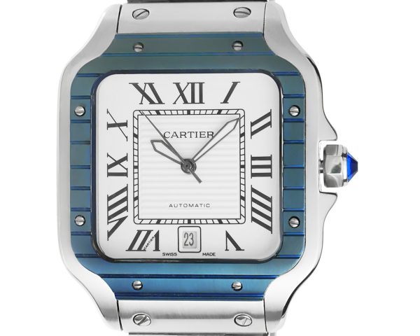 Cartier Santos de Cartier 2023 PVD Lünette blau