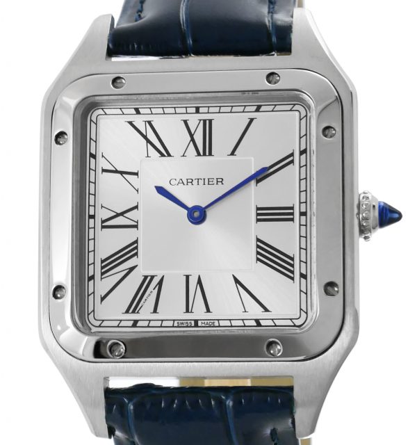 Cartier Santos Dumont Stahl Lederarmband