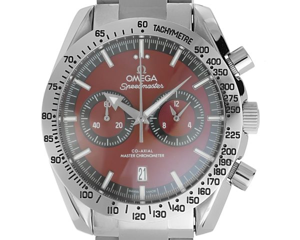 Omega Speedmaster 57 Co-Axial Chrono stahl burgundy