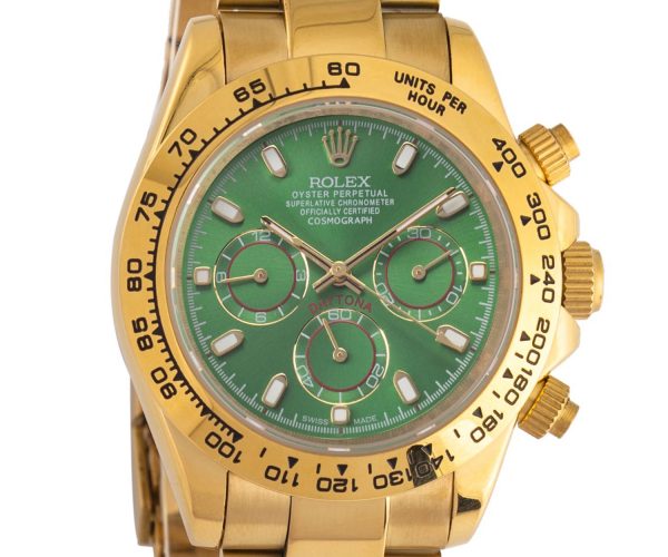 Rolex Daytona Gold Ziffernblatt racing green